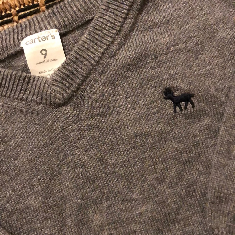 Dark grey Carters 9 month sweater